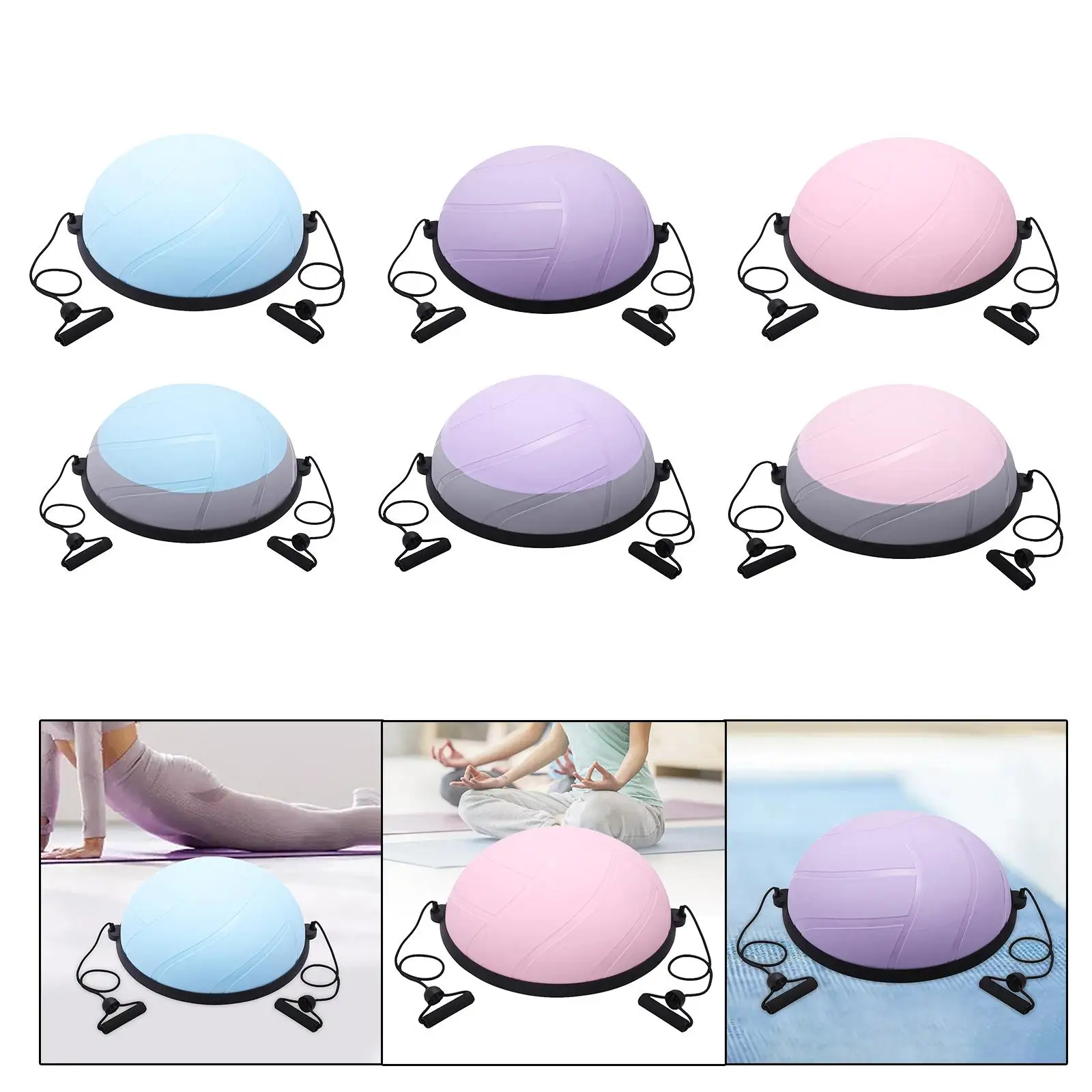 Balance Ball Nonslip Half Exercise Ball for Gymnastic Full Body Workout Home
