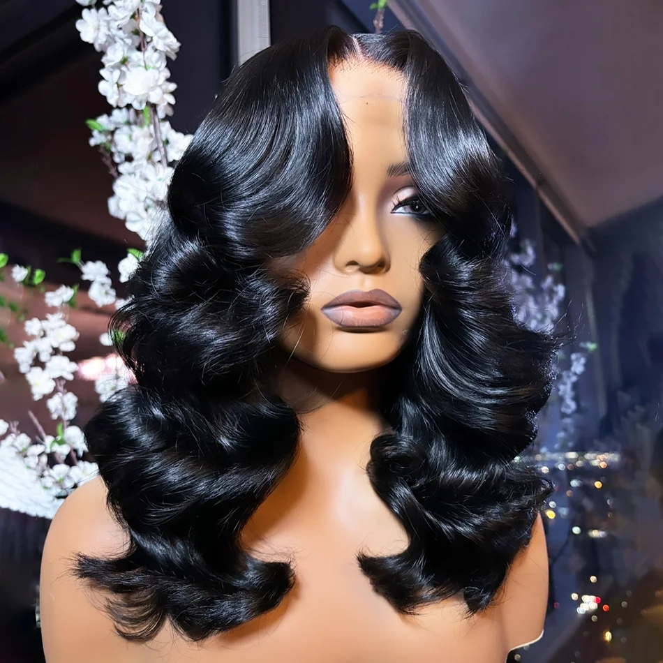 Brazilian Short Bob 13x6 HD Transparent Lace Front Body Wave 13x4 Lace Frontal Human Hair Wavys Closure Wig For Women