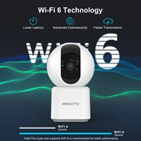 Caméra de surveillance WiFi ARCCTV 2K pour bébé, caméra de sécurité HD avec conversation bidirectionnelle, vision nocturne IR, caméra PT 360° °   Suivi automatique 3