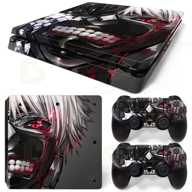 Tokyo Ghoul Anime Ps4 Slim Skin Sticker Decalcomania Cover Per Ps4 Slim Console E 2 Controller Skin Vinyl Slim Sticker Decal