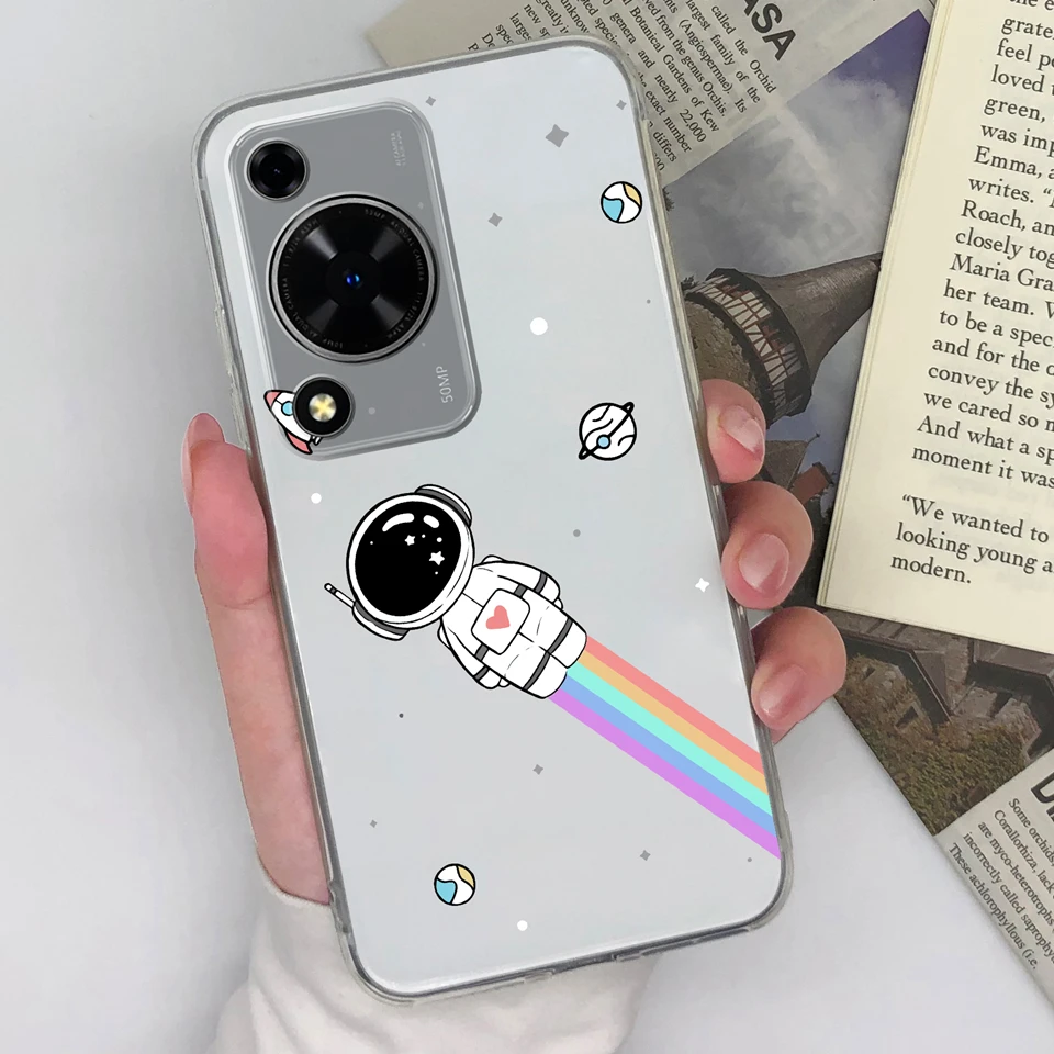 Transparent Love Heart Flower Shockproof Case