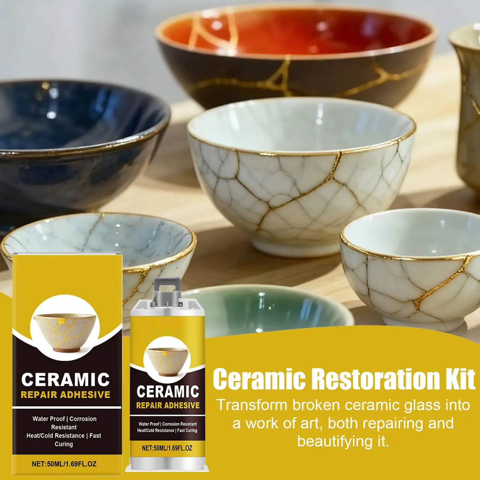 Colla dorata per sculture in vetro ceramico - immagine 2