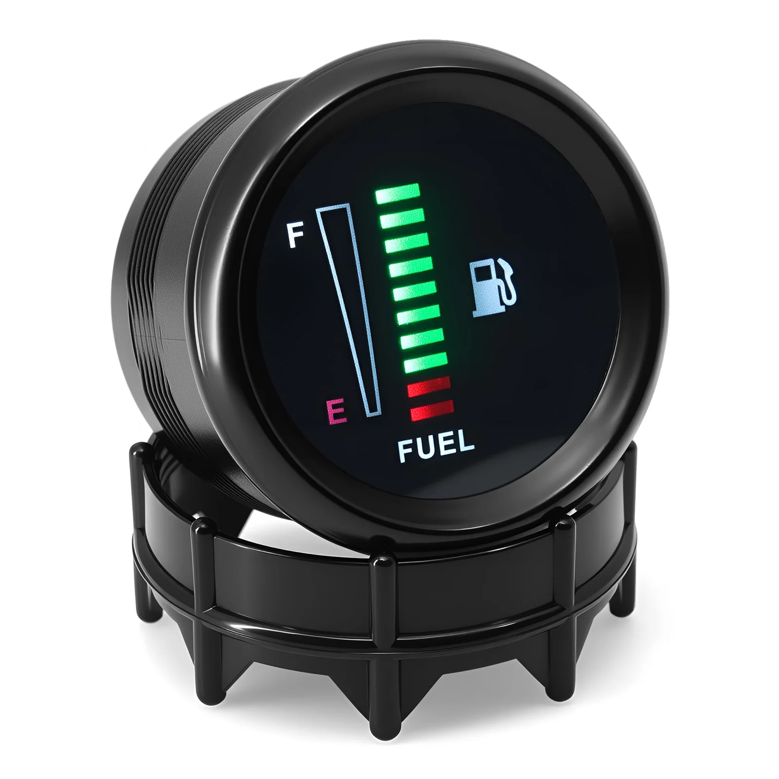 ZMFJH 2인치 52mm 연료량 게이지 10 LED 오일 탱크 레벨 미터 240-33옴 LED 조명 포함 자동차 12V 디스플레이 연료 게이지 미니 미터