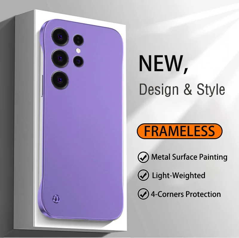 Ultra Thin Frameless Metal Surface Phone Case - Full Cover Premium Protection