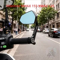 Bar End Mirror For YAMAHA NMAX 155 XMAX 125 250 300 400 Motorcycle Mirrors Rearview 2pcs Handle Bar End Mounting