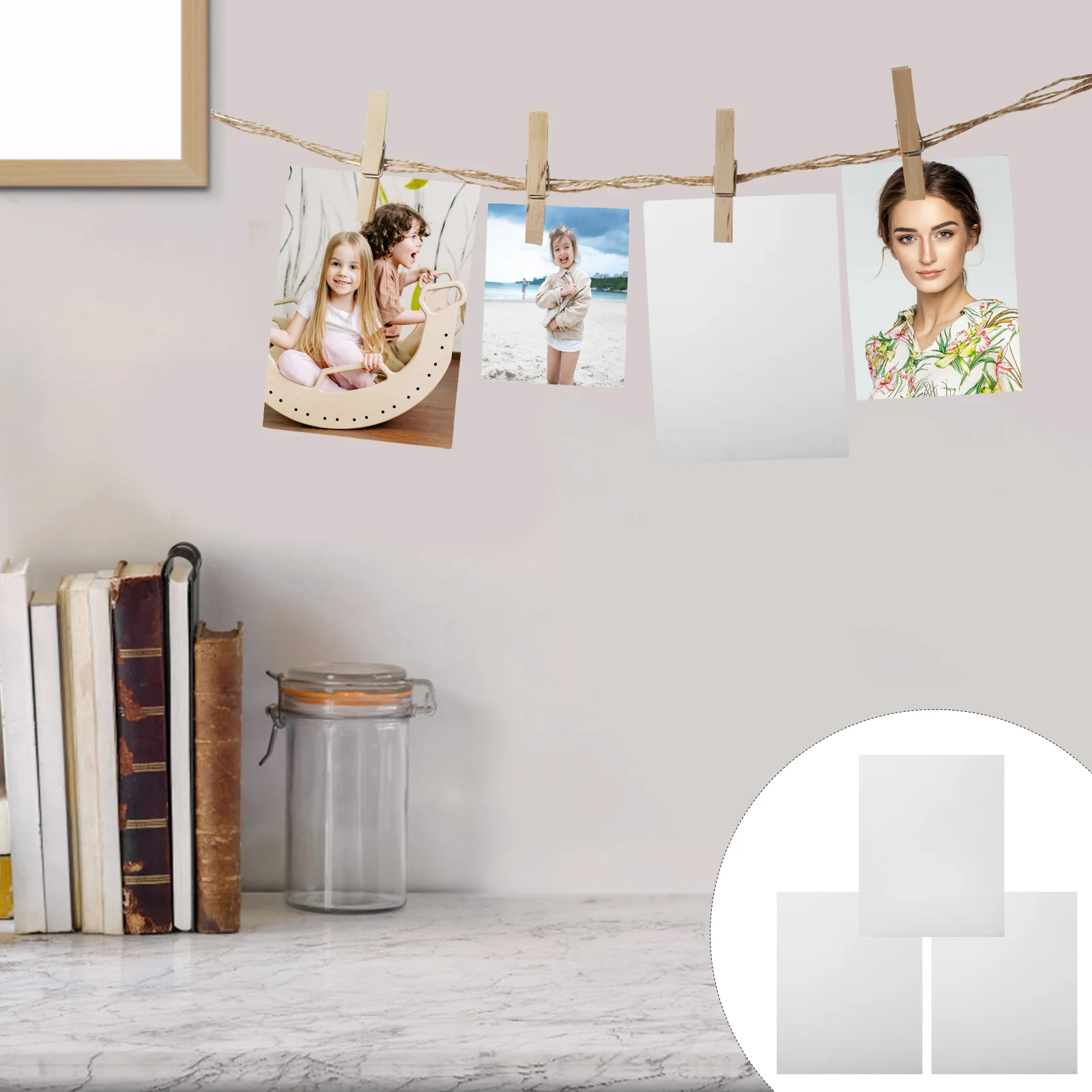 

3 Pcs Sublimation Aluminum Sign Blank Sheet Simulation Photo Metal Plate DIY Blanks Board