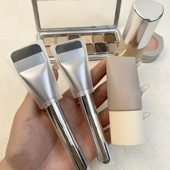 1 pezzo, pennello per fondotinta a linea dritta ultra fine, maschera per il viso con testa piatta, strumento per il trucco, non assorbente