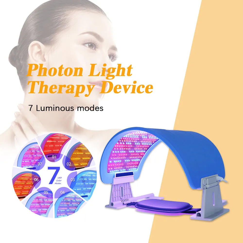

Professional PDT LED Lights Therapy Dome Foldable 7Colors LED Mask Facial Red Light Therapy Skin Rejuvenation Beauty Machine