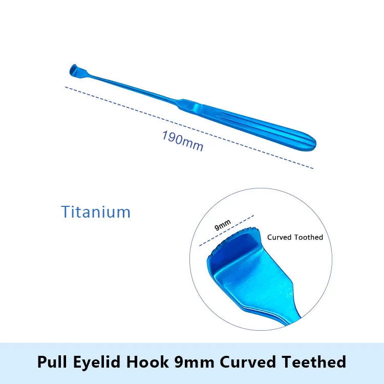 

Eye Retractors Teethed Pull Eyelid Hook Pull Hook Skin Retractor Straight Curved Skin Retractor 1pcs