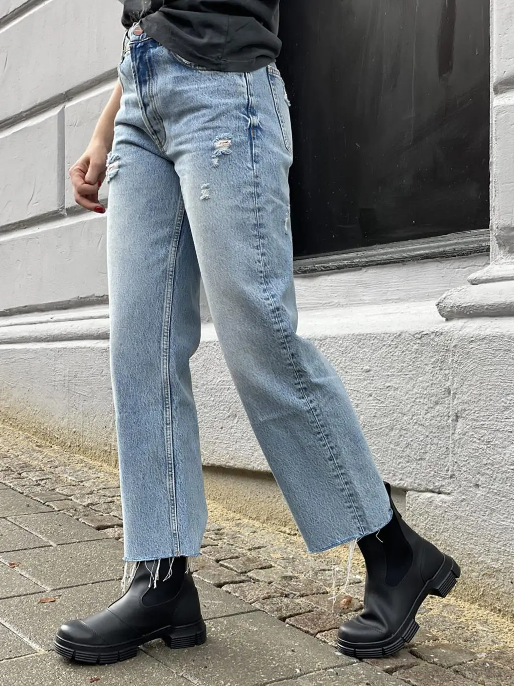 

Vintage Straight Leg Jeans Women 2023 Autumn Winter Clothes High Wasit Cotton Denim Pants Boyfriend Long Trousers Streetwear