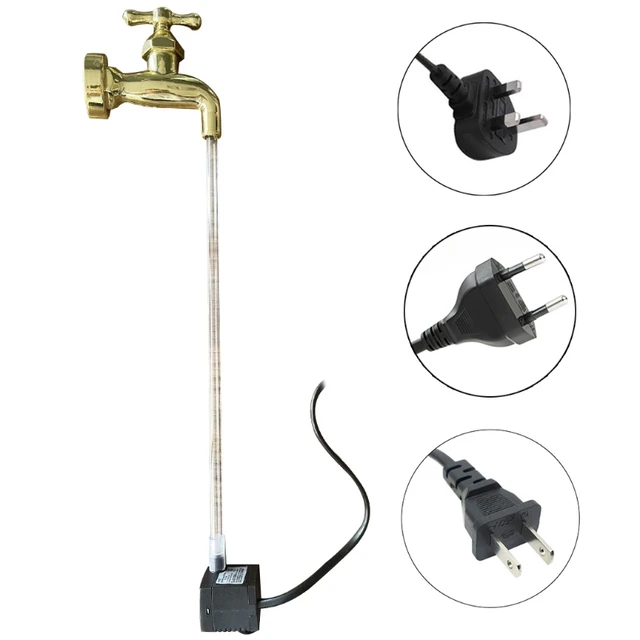 Láthatatlan Áramló Víz Kifolyó Öntözés Úszó Csaptelep Szökőkút Diy Dekoráció - Image 2