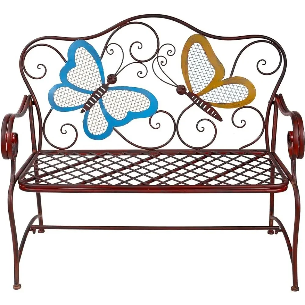 

Outdoor bench, 45 "x 23" outdoor double butterfly garden bench, outdoor bench