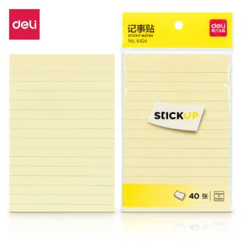 

Deli 6424 Pad Notes Sticky Note Ahesive Memo Pads Office School Stationery 102 * 152mm 40Sheets /Bag