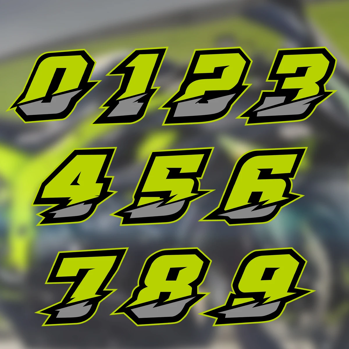 0123456789 Number Motorcycle Stickers Fuel Tank Fairing DIY Moto Helmet Body Vinyl Decals Accessories for Kawasaki YAMAHA
