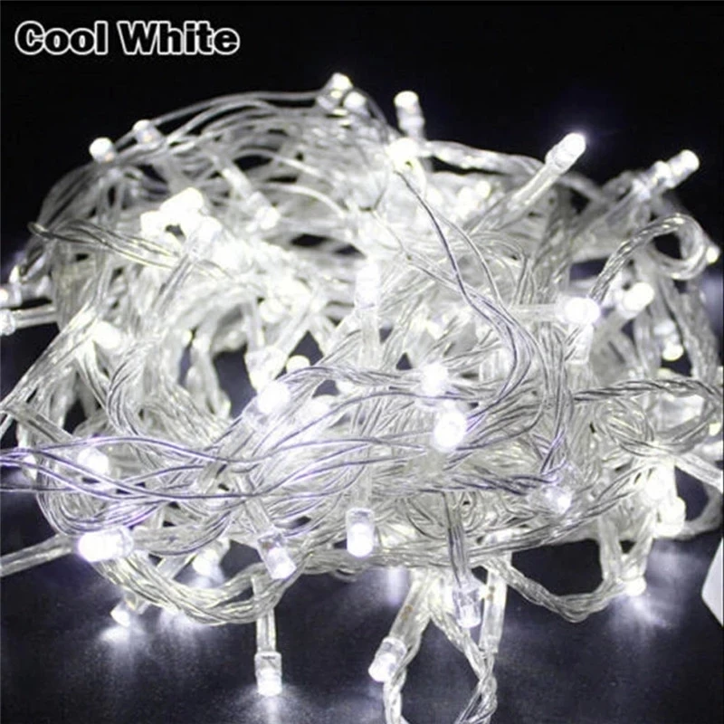 thumbnail image 5 of Guirnalda de luces LED de 10 m, 5 m, 100 LED y 40 LED para árbol de Navidad, luces de hadas, impermeables, para el hogar, el jardín, fiestas, decoración al aire libre, 5 of 5