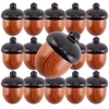 5/1Pcs Mini Wood Acorn Pendant Box Portable Rescue Pill Case Tablets Organizer Multi-purpose Storage Container DIY Acorn Pendant 6