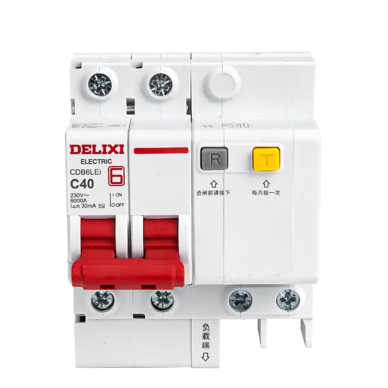 DELIXI RCBO Circuit Breaker CDB6LEi, 2P 220V Upgraded DZ47SLE Leakage Protection with CE Certification - Image 4