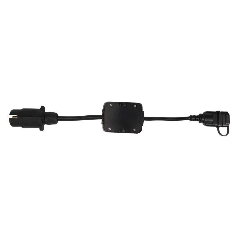 

Trailer Connector Light Cable Converter Adapter European 7-Pin To American 4-Pin Way Plug.