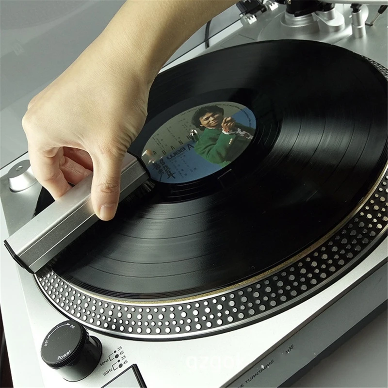 Prefessional Anti-Static for LP Vinyl Record Cleaner Brush Turntable Dust Remover Carbon Fiber Brush Cleaner for CD