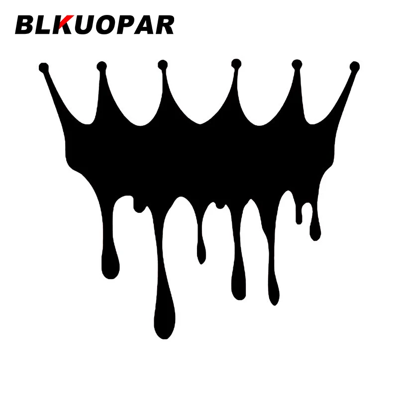 

BLKUOPAR Blood Crown Car Sticker Simple Personality Waterproof Funny Decal Anime Creative JDM Die Cut Windshield Motorcycle