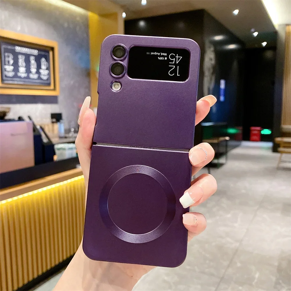 Magnetic MagSafe Case with Wireless Charging and Camera Film Cover for Samsung Galaxy Z Flip Series