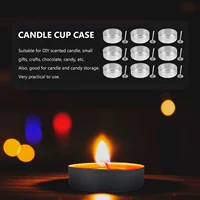 100 Sets Aluminum Tea Light Tins Tea Light Holders Empty Tealight Wax Containers Cup DIY Making Molds Tea Light Empty 5