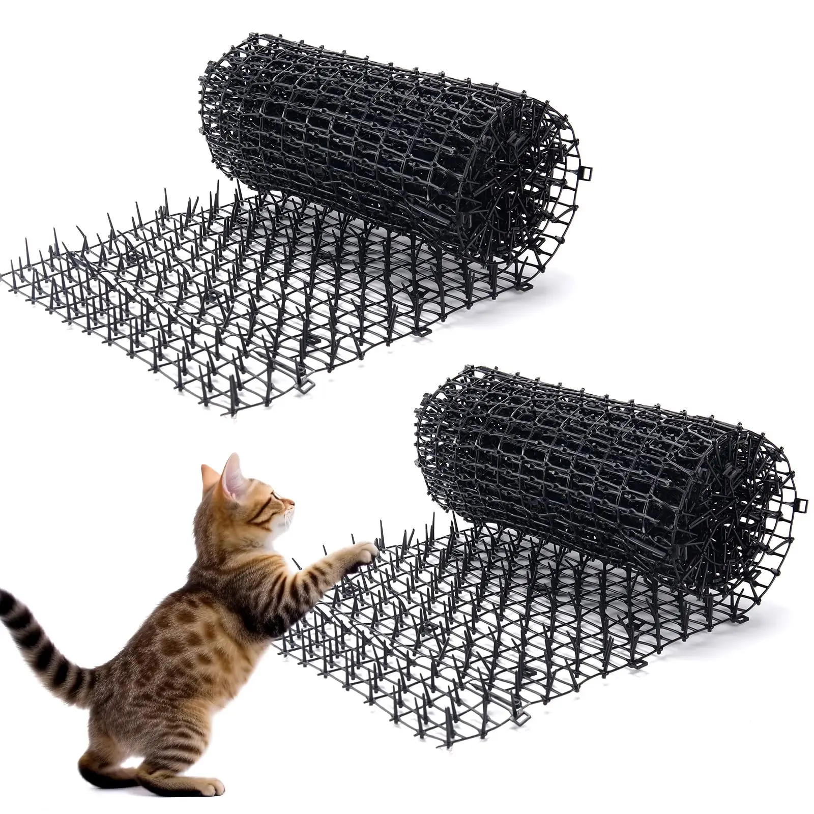 2M Dog Cat Scat Mat Animal Deterrent Repellent Plastic Scarer-Spike Tool Polypropylene Anti Cat Mat