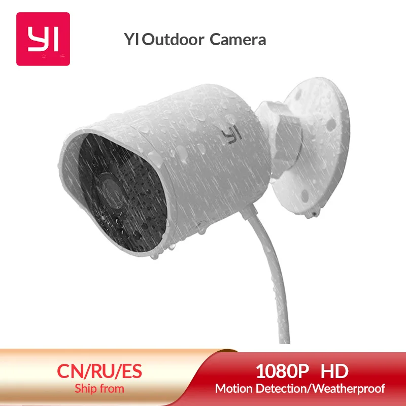 Yi Outdoor Security Camera 1080p Cloud Storage Wifi 2.4g Ip Cam  Weatherproof Infrared Night Vision Motion Detection Home Cameras - Ip Camera  - AliExpress