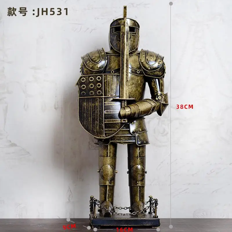 

Винтажная броненная модель железа воина, винная модель, Европейский рыцарь, армирование, декоративные украшения JH531