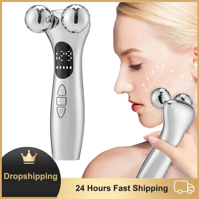Microcurrent Pulse Face Massager Roller Skin Firming Lifting Machine Fades Fine Lines Dark Circles Eye Care Massage Beauty Tool 1