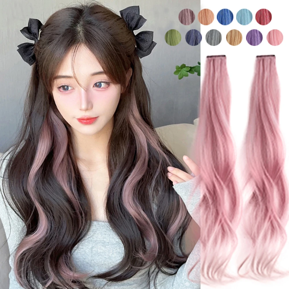 

Hanging Ear-dye Wig dopamine Gradient Color Ponytail Braid Twist Colorful Seamless Braided Hair Rope Women Hair Extension Tools