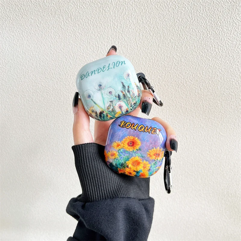 Luxury Sunflowers Dandelion Pattern Earbuds Case For Samsung Galaxy