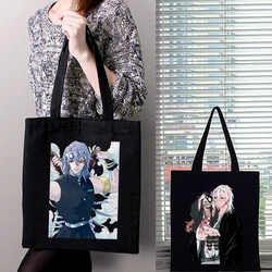 Shopper Bag Women's Bag Demon Slayer's Blade Shopping Bags Tote Bag Handle Designer Handbags Shoping Reusable Canvas Bolsas