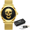 LIGE Creative Skull Design Watch Ladies Top Brand Luxury Women Watch Fashion Waterproof Quartz Watches For Women Montre Femme 6