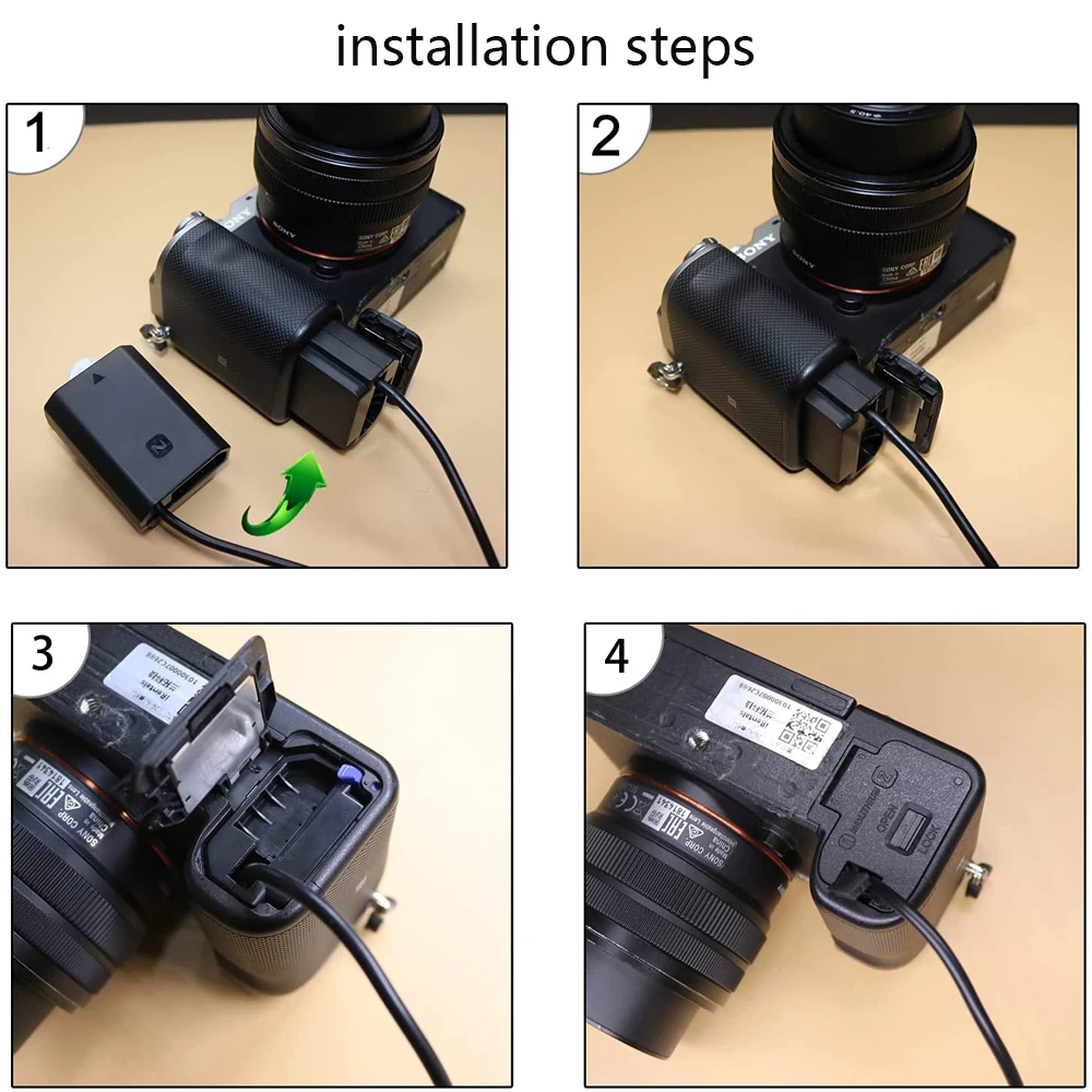 Batteria Fittizia NP-FZ100 Per Sony Alpha - Adattatore Alimentazione Per Fotocamere Sony A7, A9, FX3 - Foto 3