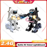 Battle RC Robot Boxing Robot 2.4G Remote Control Robot Light Sound Effects Humanoid Fighting Robot Toys for Boys Children's Gift 1