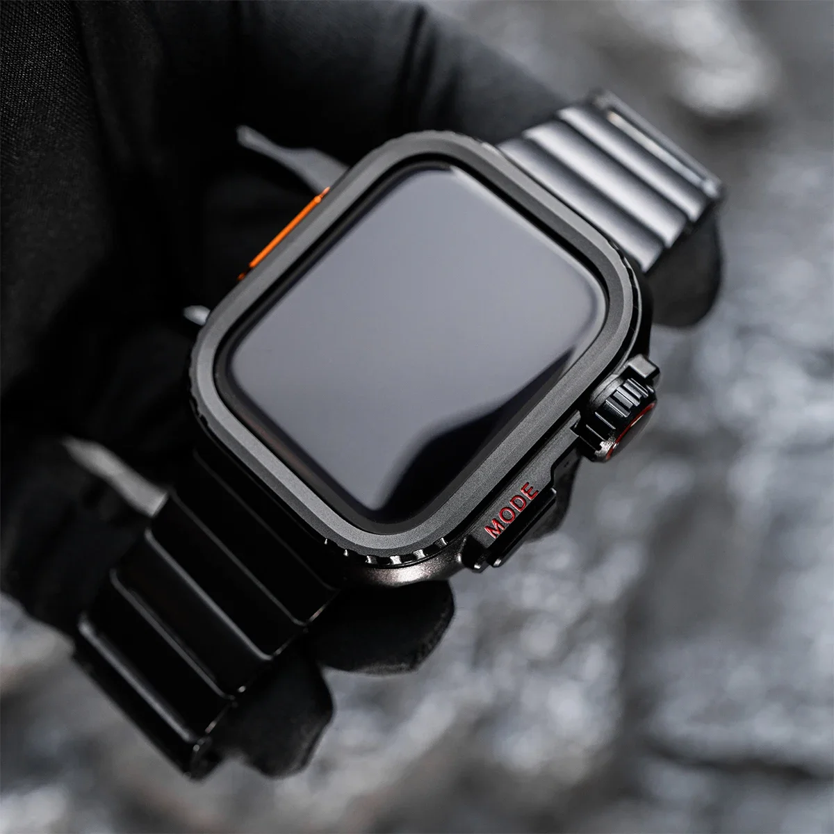 Premium Stainless Steel Watch Case & Band with Protective Shell
