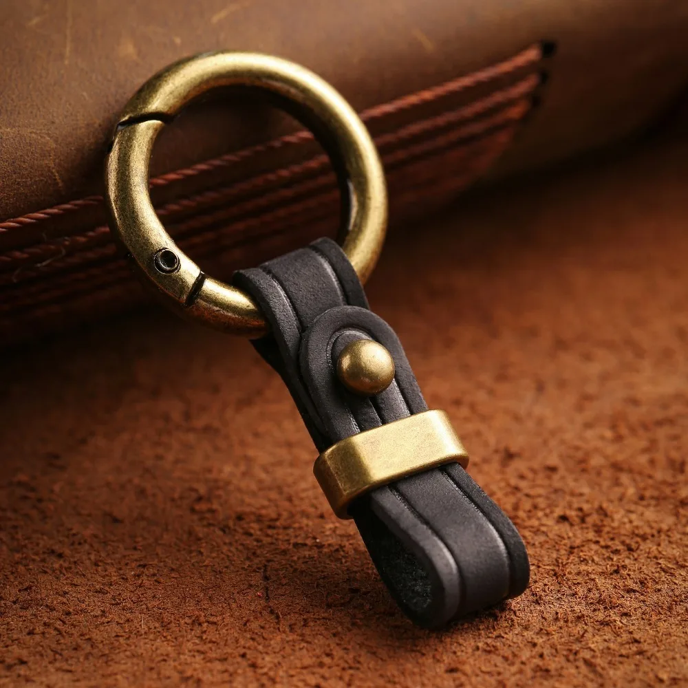 Retro-Leder-Auto-Schlüsselanhänger, Herren-Taillen-Schlüsselanhänger zum Aufhängen, geeignet für Autoschlüssel mit Schlüsselloch, größer als 1 cm