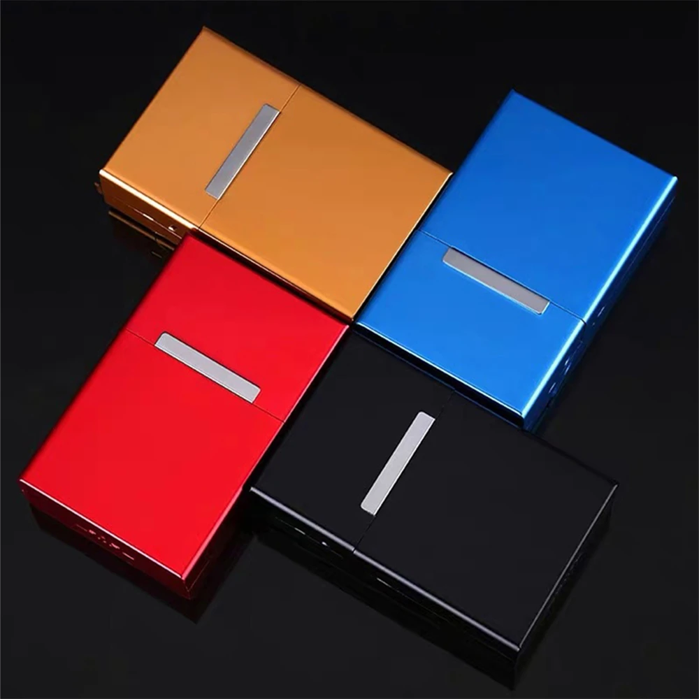 Sleek Metal Tobacco Cigarette Case for Men - Durable and Stylish Holder