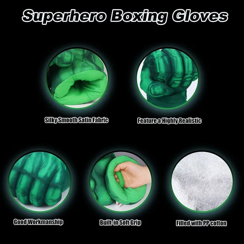Boy Superhero Costume Boxing Gloves Toys Fists Superheros Soft Plush Toys Cosplay Boy Girl Christmas Halloween Gifts