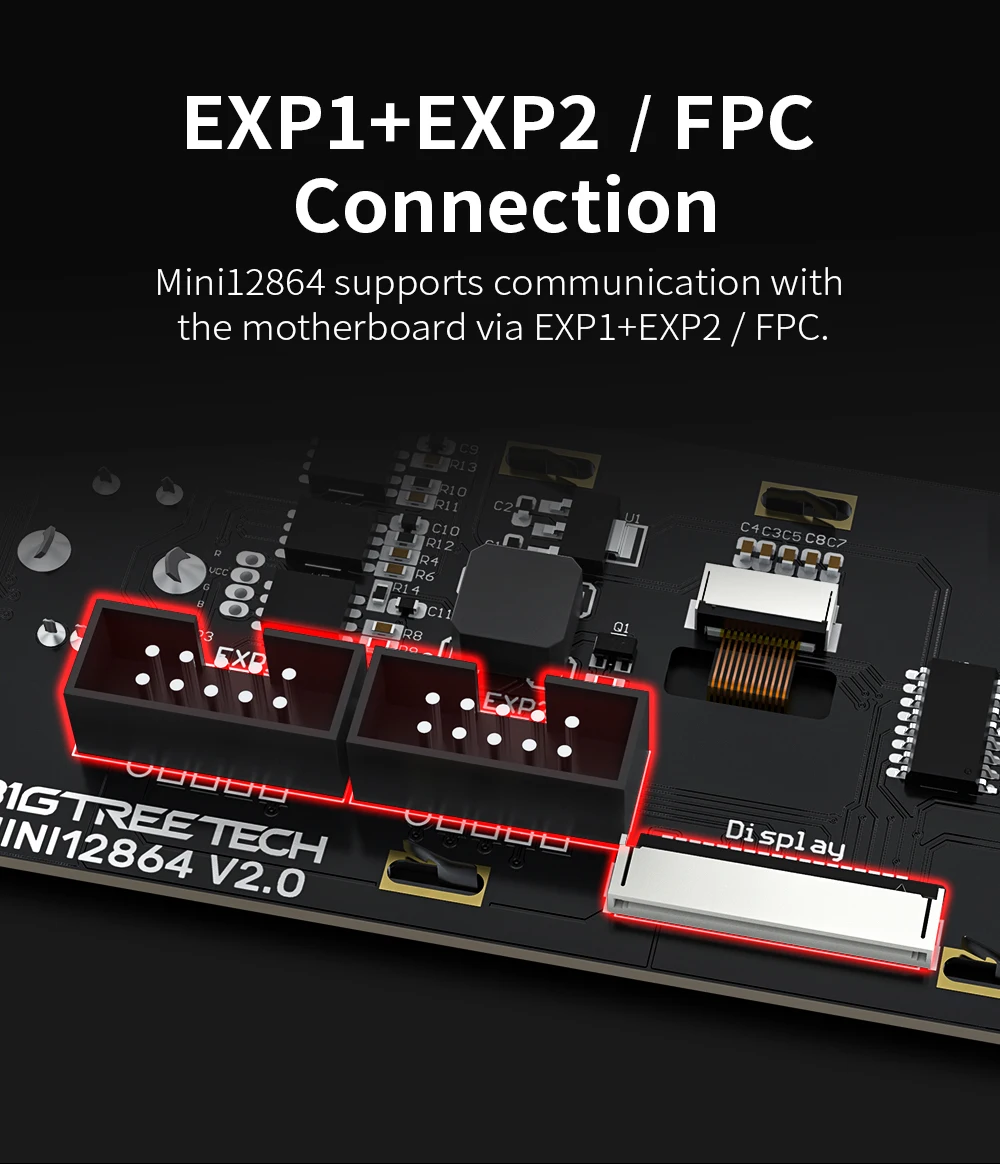 bigtreetech mini display tela peças de impressora para skr skr pro mks gen vs