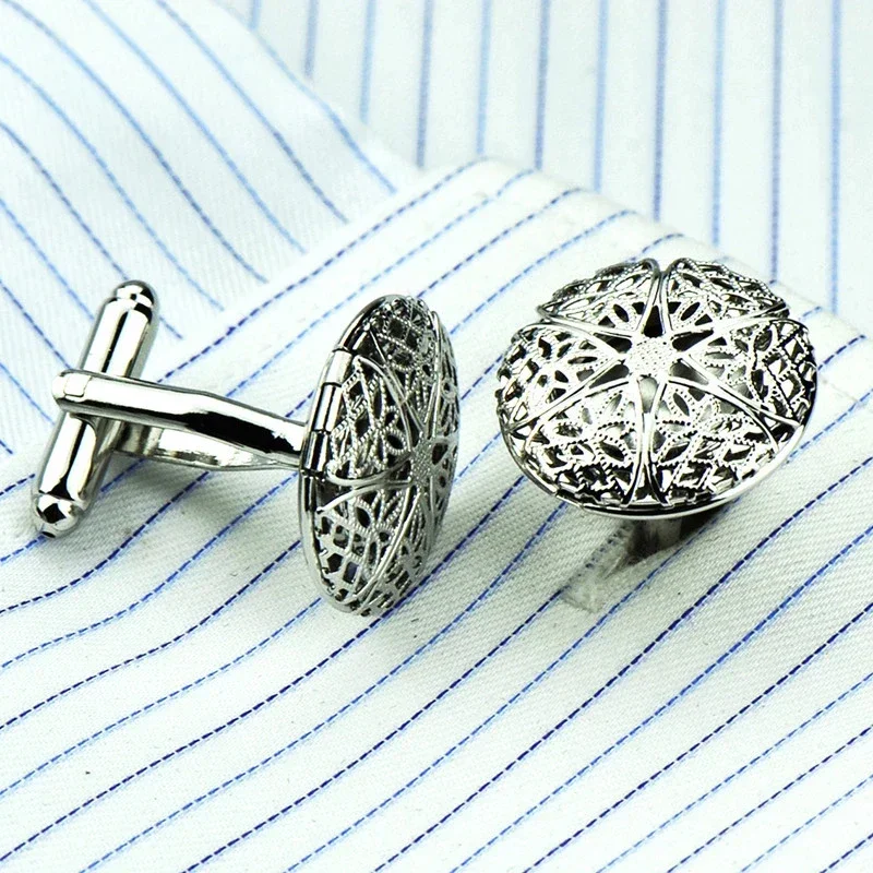 Boutons De Manchette Ançais Pour Hommes, Chemise, Bleu, émail, Cristal, Motif Vintage, Boutons De Manchette, Bijoux De Mariage, Vente En Gros