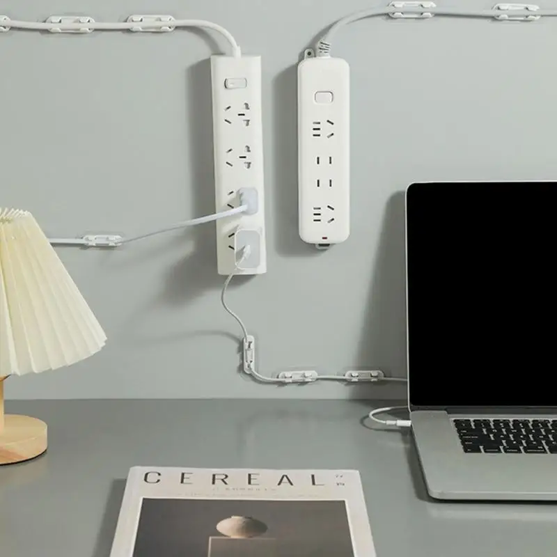 Self Stick Wire Cable Cord Clips Clamp 10PCS Table Wall Tidy Organizer Holder Wall Fixer Fastener Holder Telephone Line Winder cable organizer,cable clip