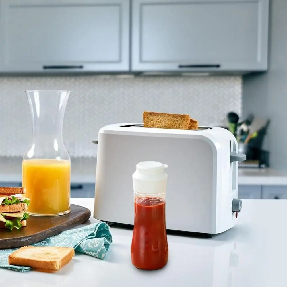 Refillable Squeeze Bottles Airtight Squeeze Container for Ketchup Sealed Design Dispensing Supplies for Peanut Butter Oyster