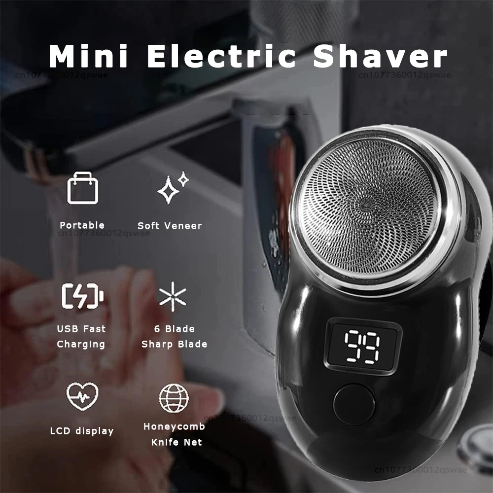 Mini Electric Shaver Pocket Size Electric Shaver for Men Rechargeable Portable Powerful Waterproof Razor for Men electric shaver