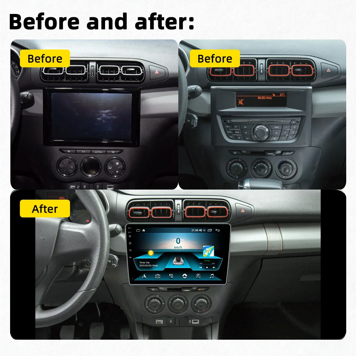 2 Din Android Car Radio for Citroen C3-XR 2019 2020 WIFI GPS Navigation FM  BT Car Stereo Multimedia Player Head Unit Autoradio