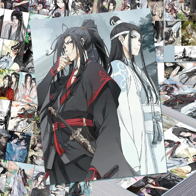 10/63개 애니메이션 모 다오 주 시 미적 스티커 The Untamed ? Wei Wuxian Lan Wangji 코스프레 데칼 휴대폰 스크랩북 노트북 DIY