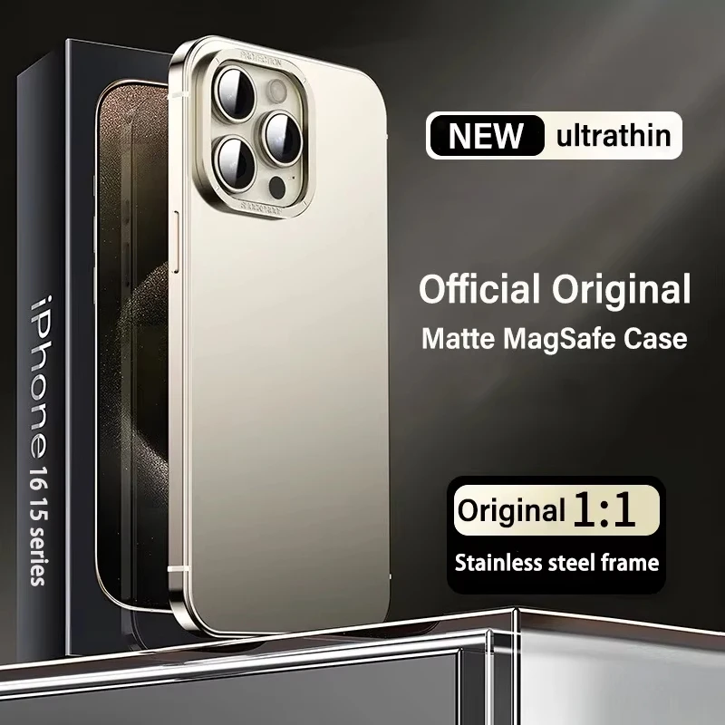 iPhoneアクセサリー STEEL CASE IPhone用ステンレススチールケース,フルカメラプロテクター