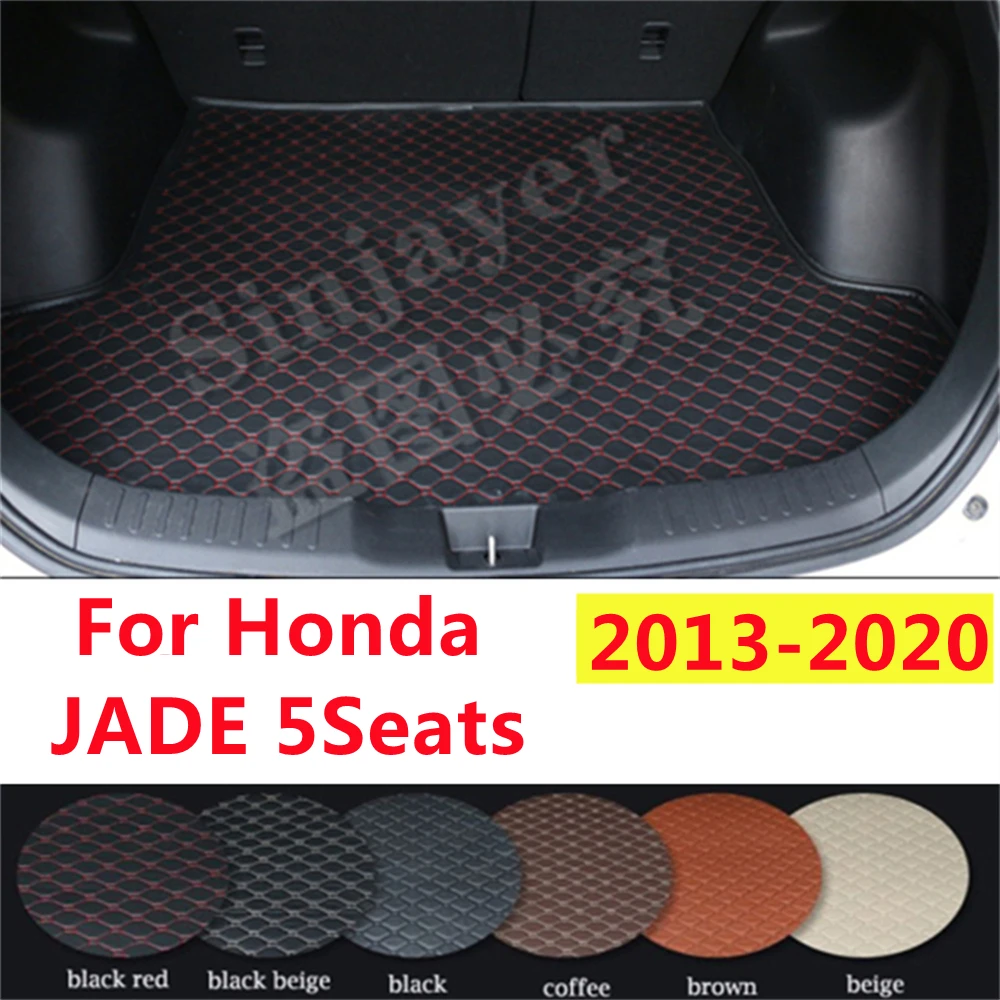 

SJ автомобильный коврик для багажника на заказ Подходит для Honda JADE 5 мест 2013 14 15 16 17 2018 2019 2020 авто задний поднос для сапог грузовой коврик протектор