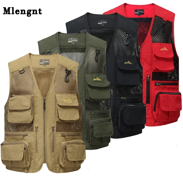 Mesh Breathable Detachable Fishing Vest Men Multi Pockets